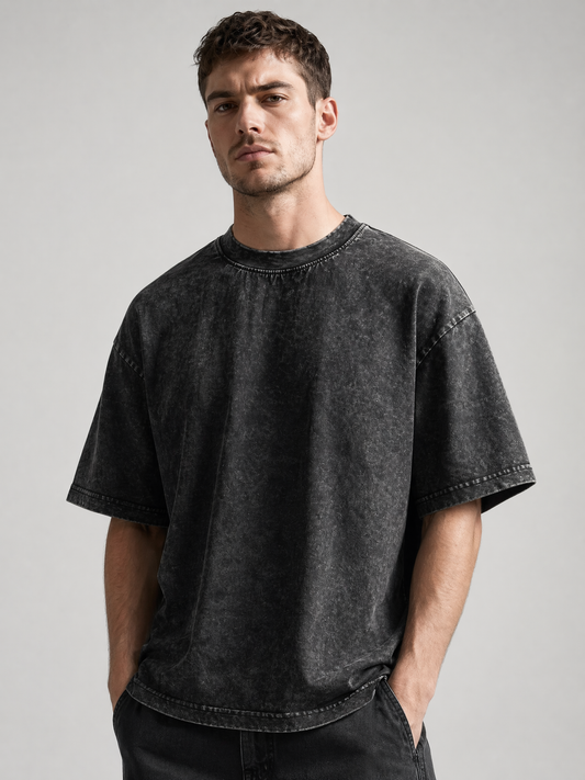 The "Vanguard" Heavyweight Tee | Vintage Acid-Wash Edition